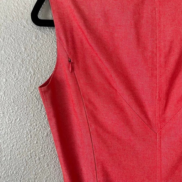 Vintage Samsonite Black Label Made In Italy Red Women Sleeveless Sheath Dress 10 - Picture 5 of 12